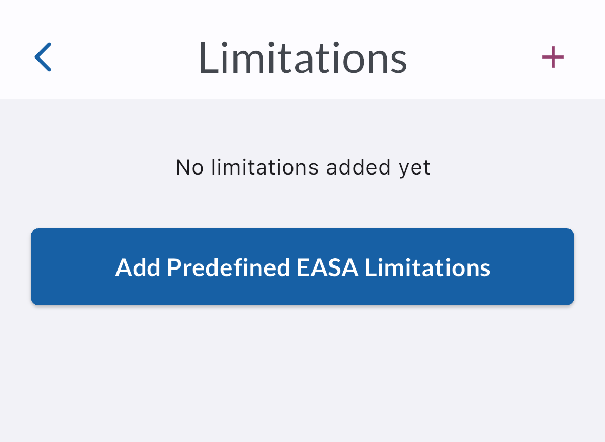 Add Predefined Limitations