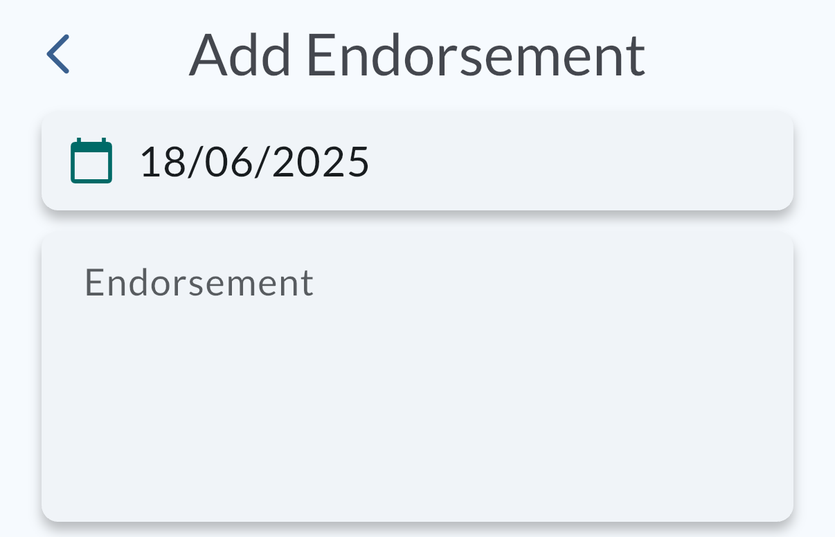 Endorsement Date