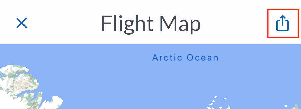 Flight Map Share Button